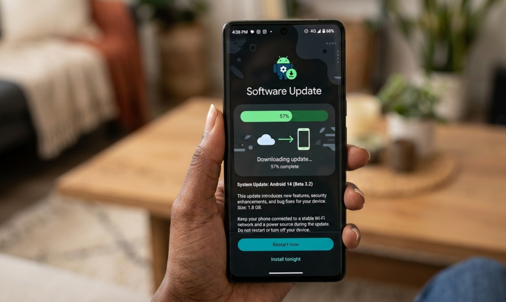 Screenshot of a phone software update screen.