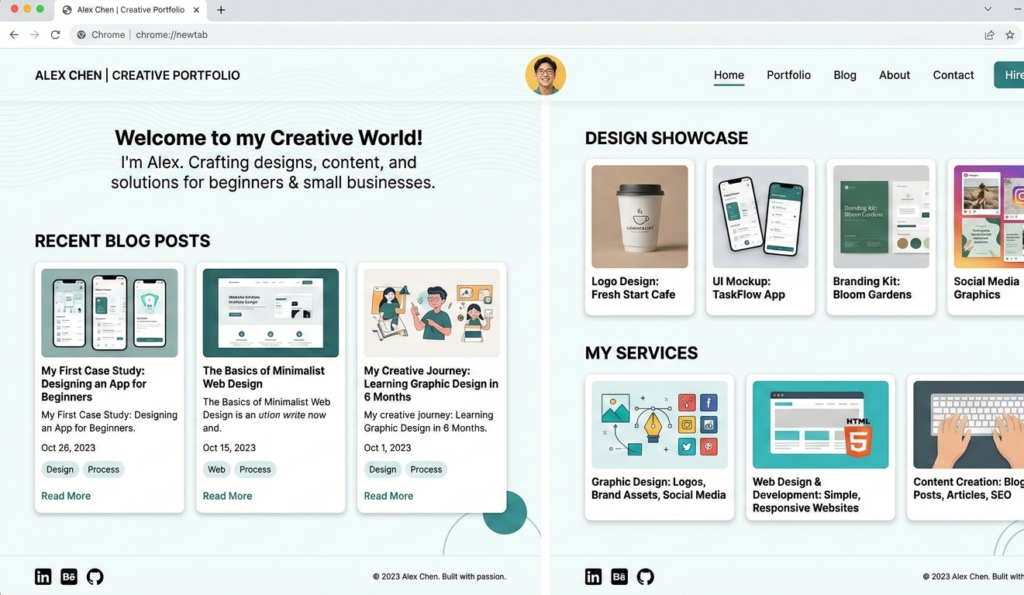 A flat lay of sticky notes with different freelance skills written on them, with one circled in bold marker.