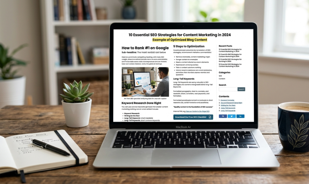 Example of optimized blog content