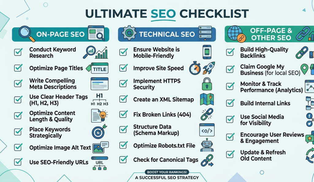 SEO checklist graphic