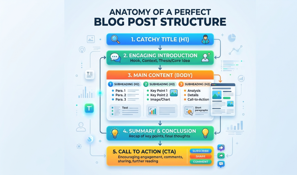Blog post structure diagram