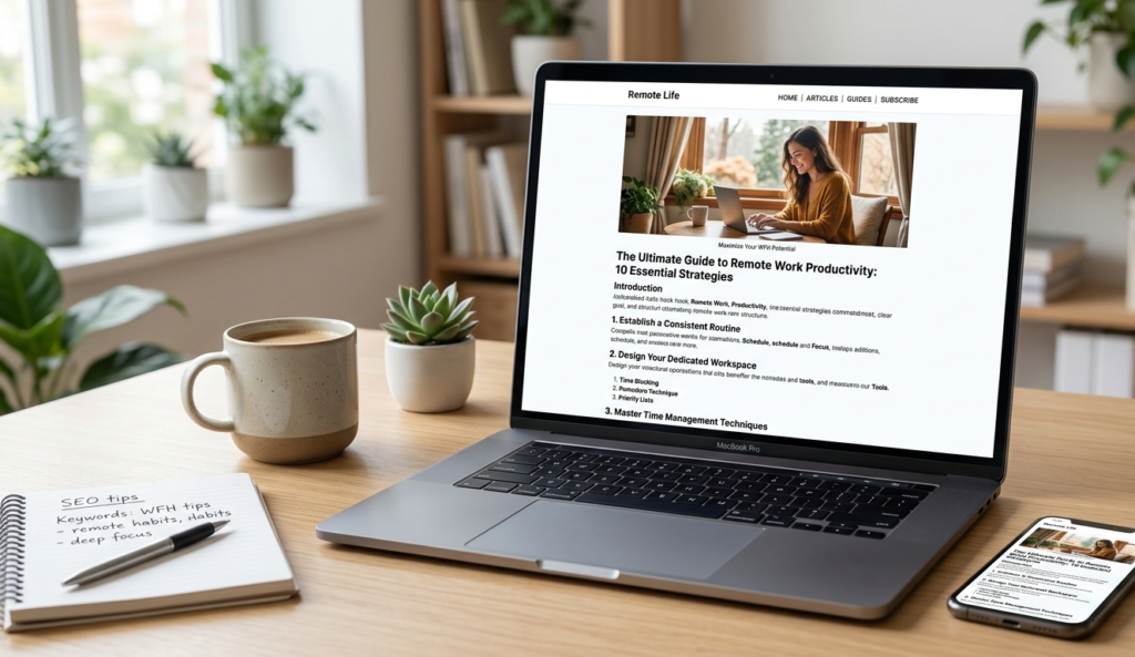 Example of optimized blog content