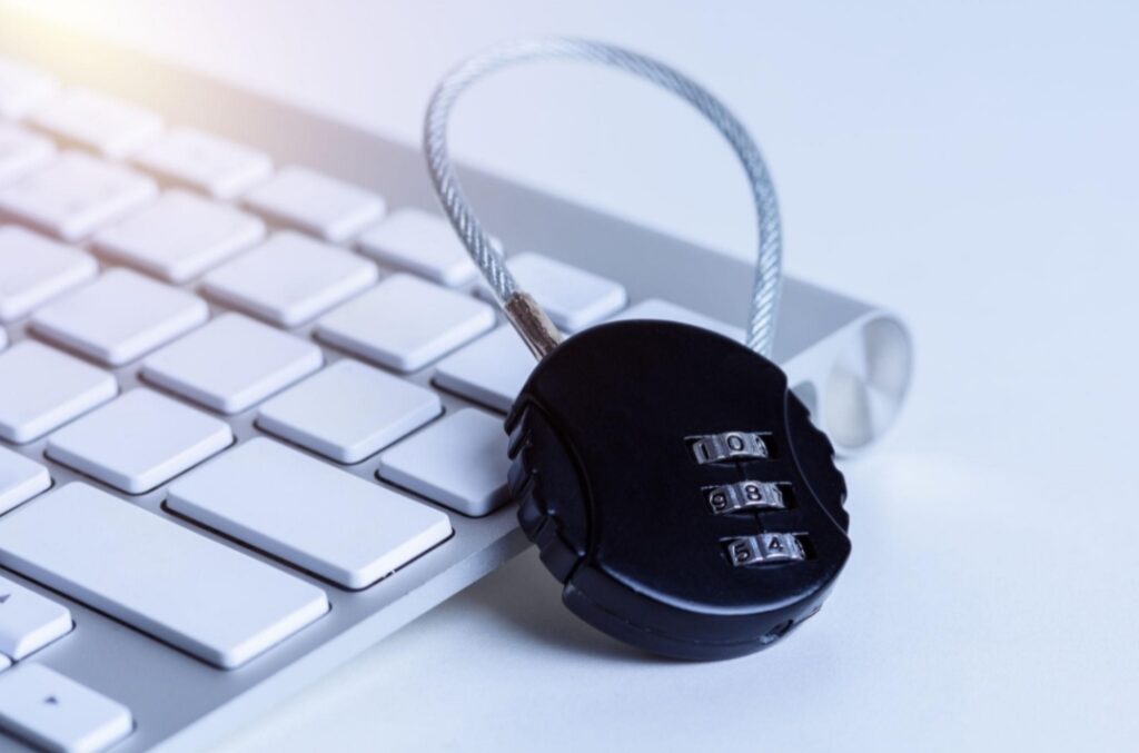 Creating strong passwords to prevent online scams.