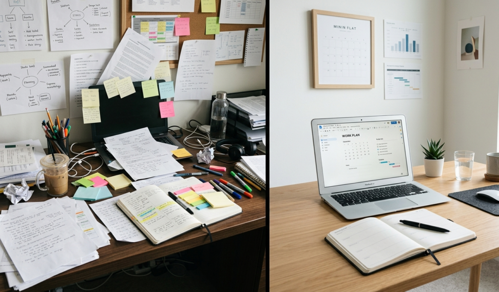Difference between unorganized and structured approach when starting online business
