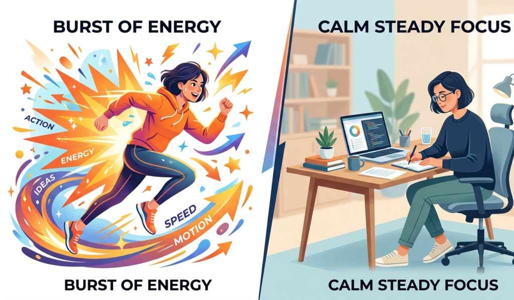 Comparison of motivation and consistency in online work journey