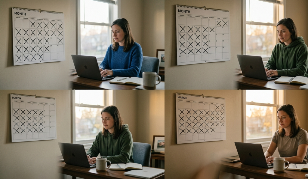 Consistent blogging routine leading to growth