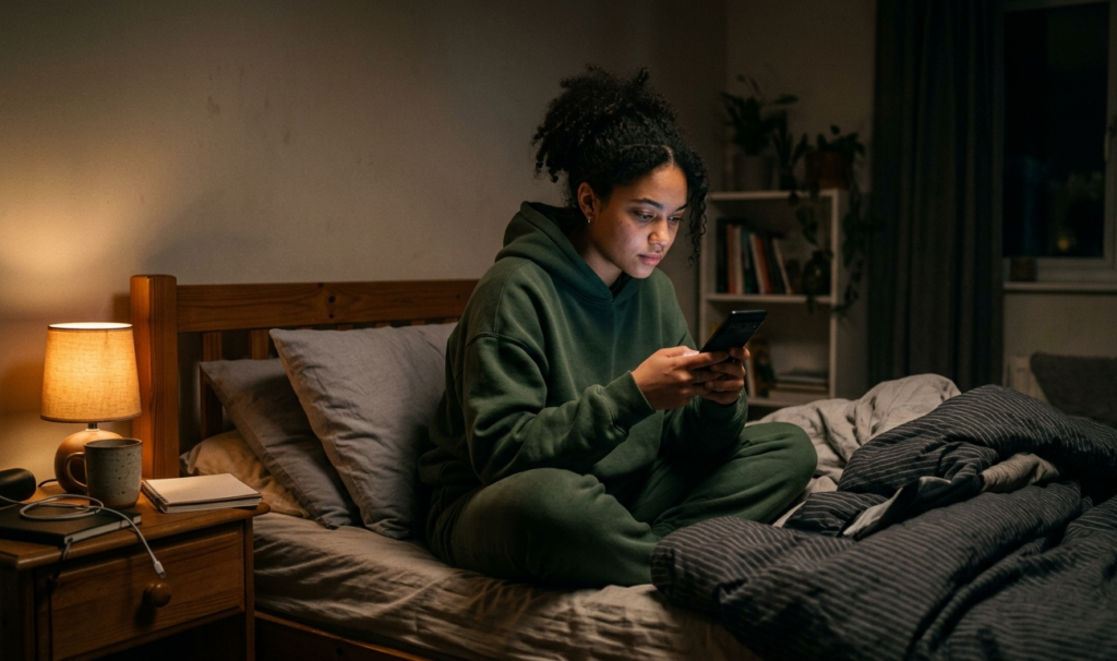 Beginner starting a blog using a phone at night