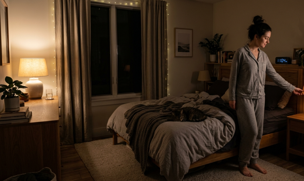 Consistent sleep routine showing the importance of rest as one of the simple health secrets for better energy.