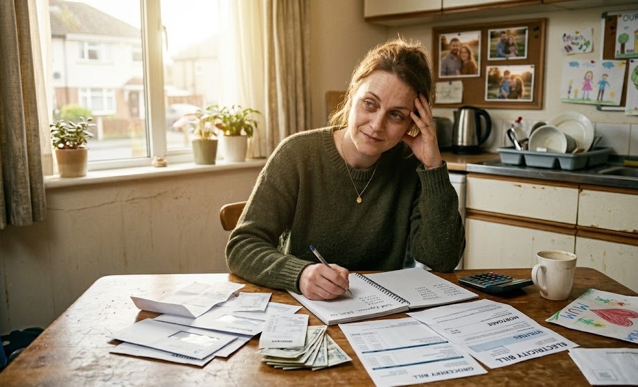 Person planning steps to improve financial situation and future