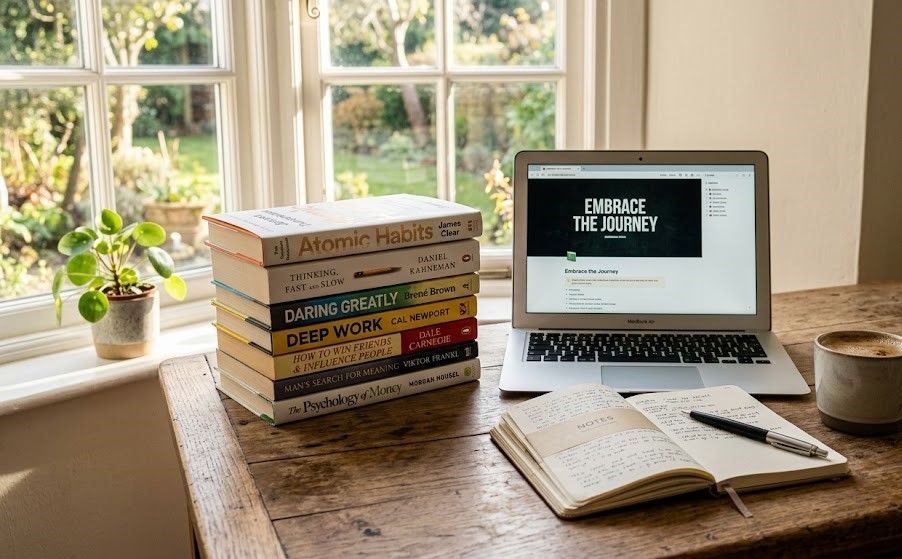 Reading books to develop the mindset to succeed in life